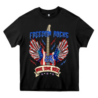 Black freedom rocks make some noise Heavy Core Tee - texasbilliewilder