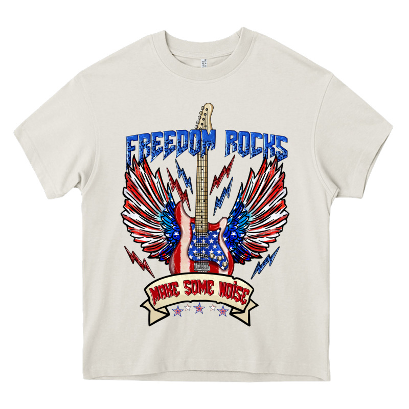 Freedom Rocks Make Some Noise Heavy Core Tee by texasbilliewilder | Teevron