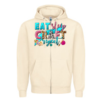 Sandshell eat sleep craft repeat Zipper Hoodie - NancyCooperArtShop