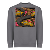 Storm flower leopard school bus seamless pattern Heavyweight Sweatshirt - BundleAndBundleShop