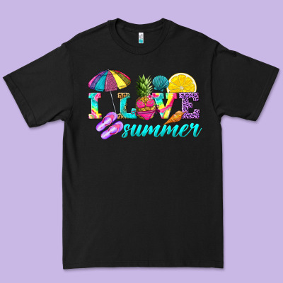I Love Summer Premium Tee Designed By Texasbilliewilder