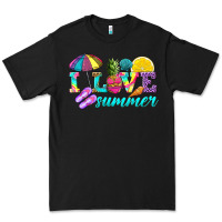 Black i love summer Premium Tee - texasbilliewilder