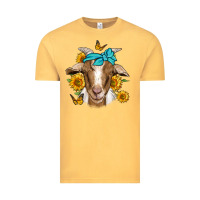Vintage Mustard sunflower bandana goat Vintage Tee - Jasminsmagicworld