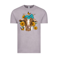 Vintage Zinc sunflower bandana goat Vintage Tee - Jasminsmagicworld