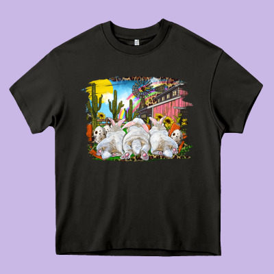 Heavy Core Tee easter farm with bunnies