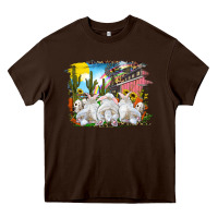 Chocolate Brown easter farm with bunnies Heavy Core Tee - RanaPortraitStore