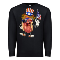 Black 4th of july hot dog Premium Sweatshirt - BarkalooDesign