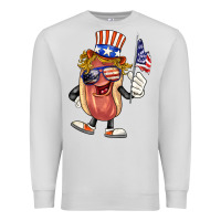 Dove Grey 4th of july hot dog Premium Sweatshirt - BarkalooDesign