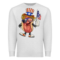 Oatmeal Heather 4th of july hot dog Premium Sweatshirt - BarkalooDesign