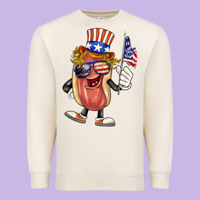 4th Of July Hot Dog Premium Sweatshirt Designed By Barkaloodesign