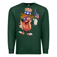 Sports Green 4th of july hot dog Premium Sweatshirt - BarkalooDesign