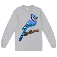 Moon Dust Blue Jay Bird Long Sleeve Tee - LillyAllenDesigns