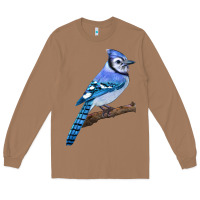 Toasted Coconut Blue Jay Bird Long Sleeve Tee - LillyAllenDesigns