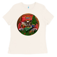 Bone Baby Cow Christmas Ladies Tee - RanaPortraitStore