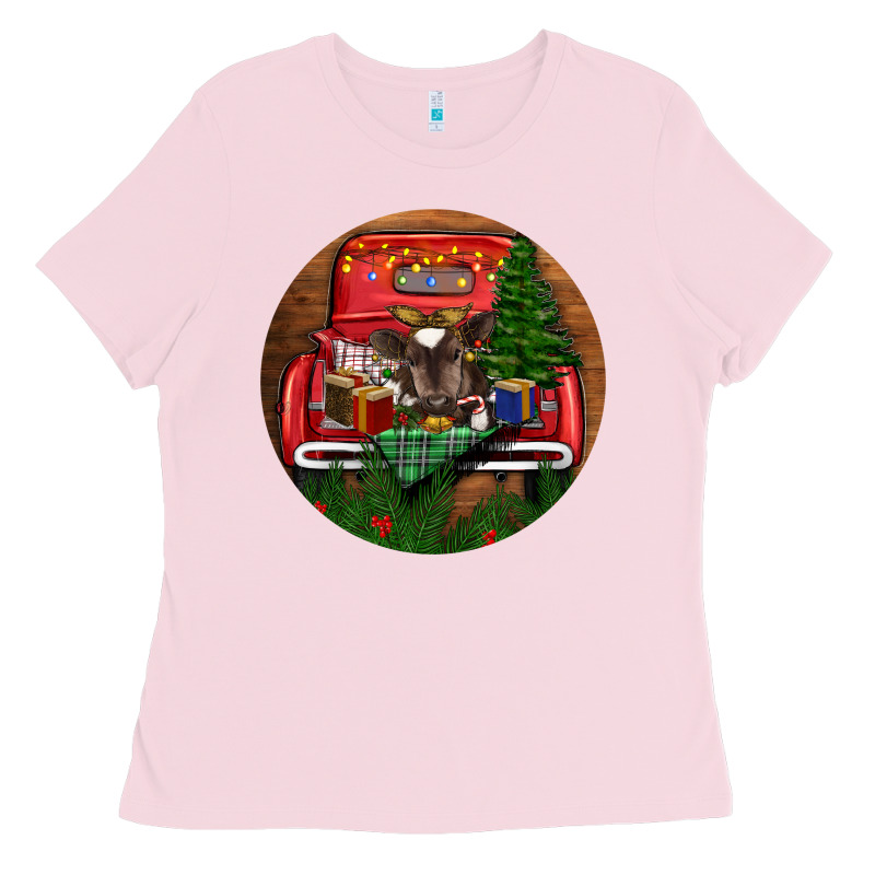 Baby Cow Christmas Ladies Tee by RanaPortraitStore | Teevron