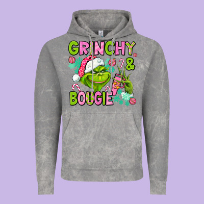 Christmas Characters And Bougie Vintage Hoodie Designed By Adodesignshop