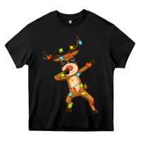 Black dabbing deer Heavy Core Tee - Zillion Design Studio