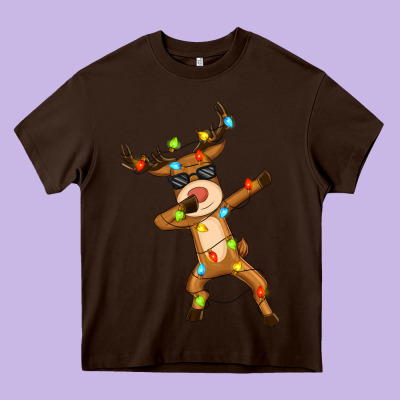 Dabbing Deer Heavy Core Tee Designed By Zillion Design Studio