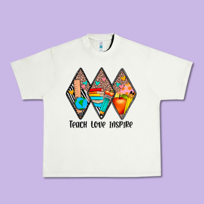 Teach Love Inspire Urban Heavy Tee Designed By Jahusdesignshop