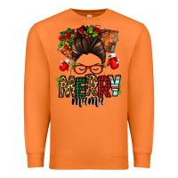 Carrot Christmas merry mama messy bun Premium Sweatshirt - Jasminsmagicworld