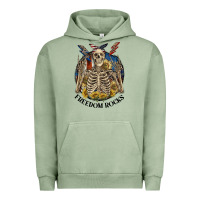 Pigment Oil Green freedom rocks Urban Hoodie - CowGirlArtShop