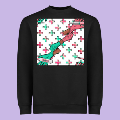 Nurse Gloves Seamless Pattern Heavyweight Sweatshirt Designed By Bundleandbundleshop