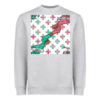 Heather Grey Nurse Gloves Seamless Pattern Heavyweight Sweatshirt - BundleAndBundleShop