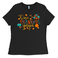 Black one thankful yaya Ladies Tee - JahusDesignShop