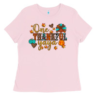 Bubblegum Pink one thankful yaya Ladies Tee - JahusDesignShop