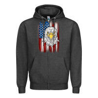 American Flag Eagle Zipper Hoodie | Teevron