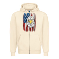 Sandshell American flag eagle Zipper Hoodie - MaliasSmallBusiness