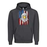Smoke American flag eagle Zipper Hoodie - MaliasSmallBusiness