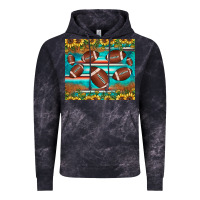 Cloud Black football turquoise sunflower Vintage Hoodie - JahusDesignShop