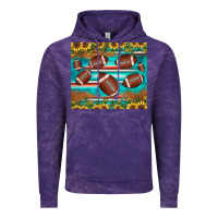Cloud Purple football turquoise sunflower Vintage Hoodie - JahusDesignShop