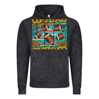 Vintage Black football turquoise sunflower Vintage Hoodie - JahusDesignShop