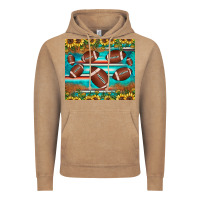 Vintage Coffee football turquoise sunflower Vintage Hoodie - JahusDesignShop