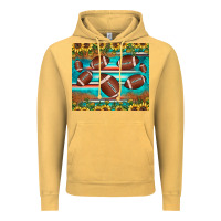 Vintage Mustard football turquoise sunflower Vintage Hoodie - JahusDesignShop