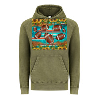 Vintage Olive football turquoise sunflower Vintage Hoodie - JahusDesignShop