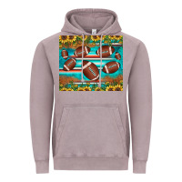 Vintage Zinc football turquoise sunflower Vintage Hoodie - JahusDesignShop