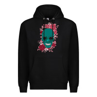 Black Skull with flowers Premium Hoodie - Bettercallsaul