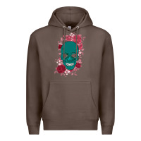 Coffee Skull with flowers Premium Hoodie - Bettercallsaul