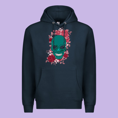 Skull With Flowers Premium Hoodie Designed By Bettercallsaul