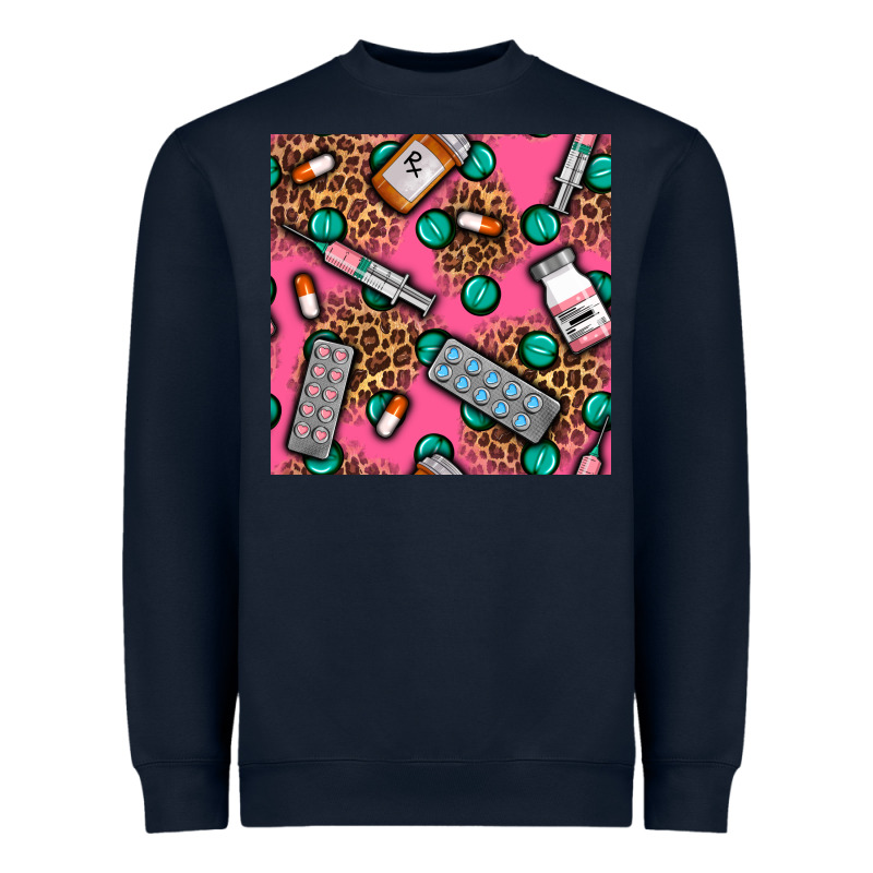 Medicines And Pills Seamless Pattern Heavyweight Sweatshirt by BundleAndBundleShop | Teevron