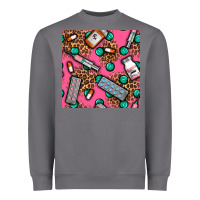 Storm Medicines And Pills Seamless Pattern Heavyweight Sweatshirt - BundleAndBundleShop