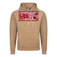 Vintage Coffee Pink Love Kiss Valentine's Day Vintage Hoodie - RanaPortraitStore