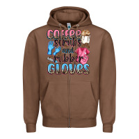 Chestnut coffee scrubs and rubber gloves Zipper Hoodie - NancyCooperArtShop