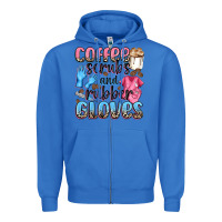True Royal coffee scrubs and rubber gloves Zipper Hoodie - NancyCooperArtShop