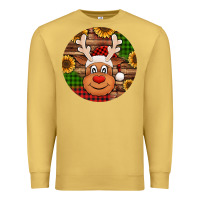 Antique Gold cute reindeer head Christmas Premium Sweatshirt - Jasminsmagicworld