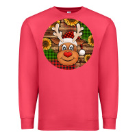 Cardinal cute reindeer head Christmas Premium Sweatshirt - Jasminsmagicworld