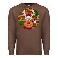 Chestnut cute reindeer head Christmas Premium Sweatshirt - Jasminsmagicworld